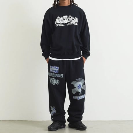 XLARGE | MULTI LOGO SWEATPANTS(BLACK)