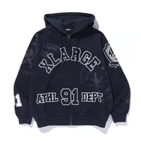 XLARGE | MULTI ZIP HOODED SWEATSHIRT(BLACK)