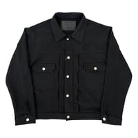 RUSSELL | × BerBerJin Pro Cotton Loopback Terry Sweat Trucker Jacket (BLACK))
