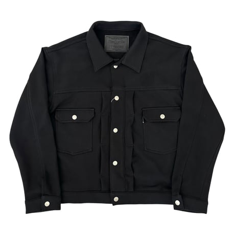 RUSSELL | × BerBerJin Pro Cotton Loopback Terry Sweat Trucker Jacket (BLACK))
