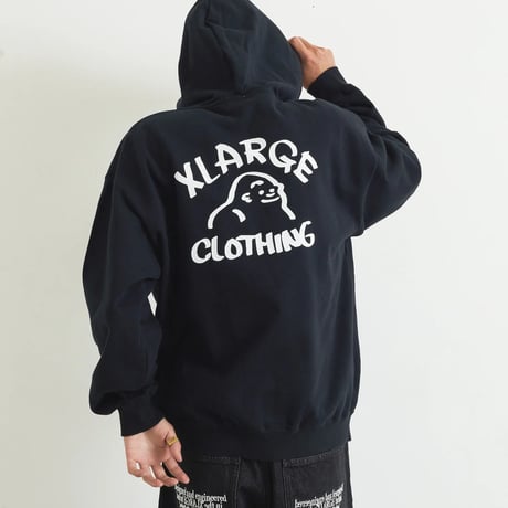 XLARGE | DRAWING OG ZIP HOODED SWEATSHIRT(BLACK)