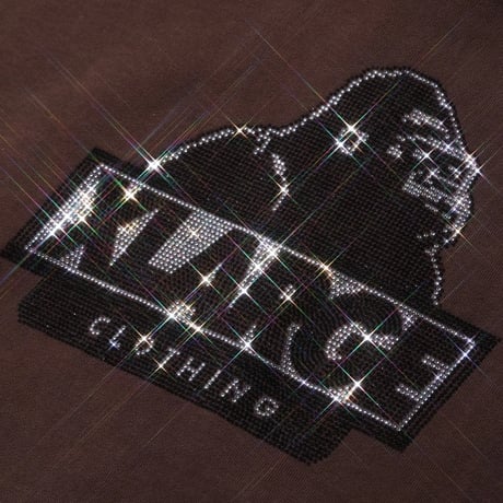 XLARGE | RHINESTONE OG ZIP HOODED SWEAT SHIRT(BROWN)
