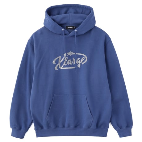 XLARGE | RHINESTONE STAR PULLOVER HOODED SWEATSHIRT(BLUE)
