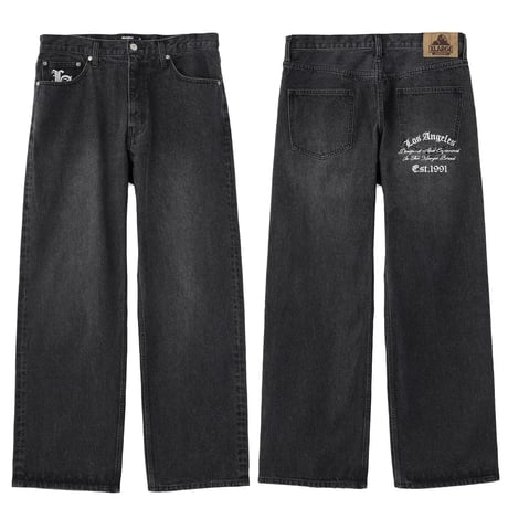 XLARGE | OLD ENGLISH DENIM PANTS(BLACK)