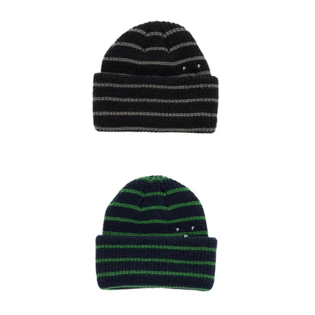 POP TRADING COMPANY / Striped Beanie (2 color)