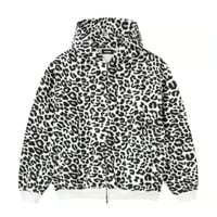 XLARGE | LEOPARD ZIP HOODED SWEATSHIRT(WHITE)