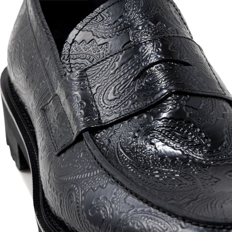 The Kenford Fineshoes | NEW CLASSIC COIN LOAFERS(MENS /BLACK PAISLEY)