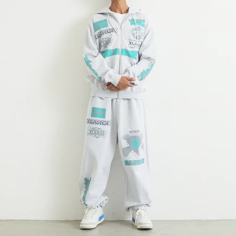 XLARGE | MULTI LOGO SWEATPANTS(ASH)