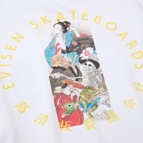 EVISEN SKATEBOARDSゑ®︎ | HYAKKI YAENZU LS TEE (White)