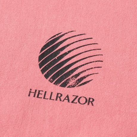 HELLRAZOR / LOGO GARMENT DYE HOODIE (PINK)