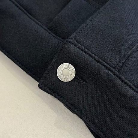 RUSSELL | × BerBerJin Pro Cotton Loopback Terry Sweat Trucker Jacket (BLACK))