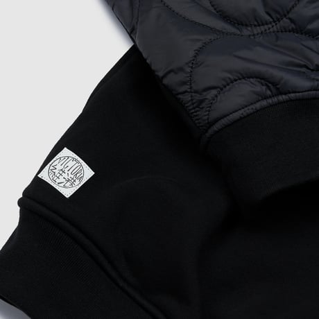 VICTORIA HK / YY QUILTED HALFZIP SWEATSHIRT (BLACK)