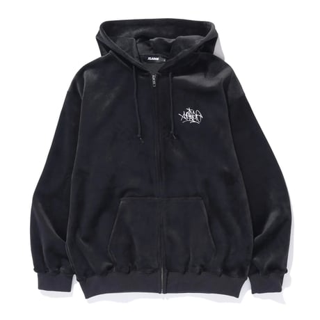 XLARGE | TAGGING VELOUR ZIP HOODIE(BLACK)