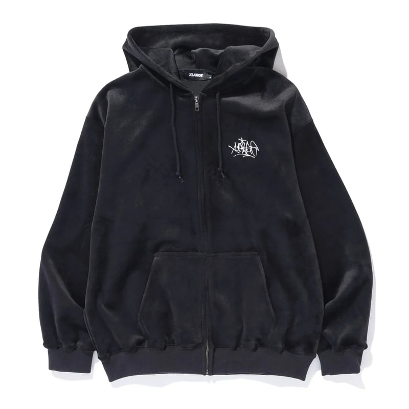 MWAM フーディー ブラック XLARGE XLARGE | TAGGING VELOUR ZIP HOODIE(BLACK) | T.F