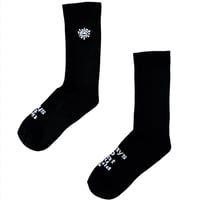 ADWYSD / MINI EMBROIDED @SUN SOCKS (BLACK)