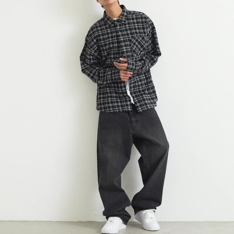 XLARGE | URBAN PLAID L/S SHIRT(BLACK)