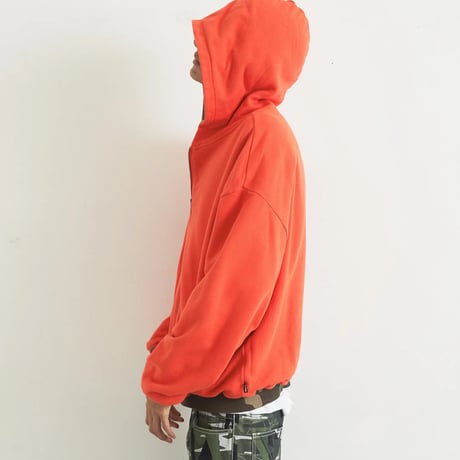 XLARGE | REVERSIBLE CAMO ZIP HOODED SWEATSHIRT(ORANGE)