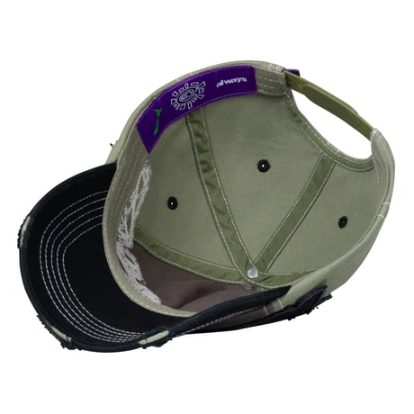 ADWYSD / 5-PANEL HUMAN LOGO CAP (SAGE / GREY / BLACK)