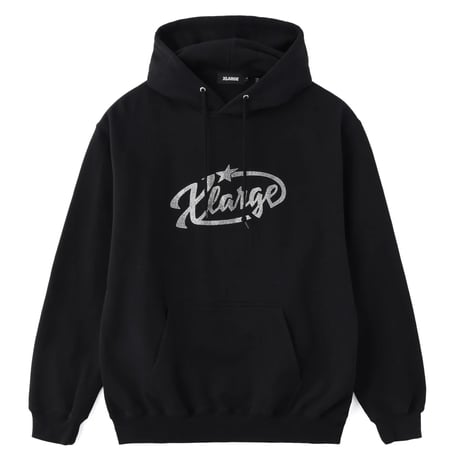 XLARGE | RHINESTONE STAR PULLOVER HOODED SWEATSHIRT(BLACK)