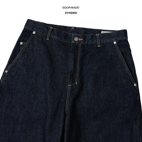 GOOPiMADE |  01P-SYNC ARK DECK LOOSE JEANS ONE WASH (indigo)