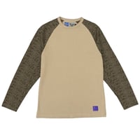 ADWYSD / BUBBLE PRINT RAGLAN L/S SHIRT (BROWN)