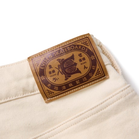 EVISEN SKATEBOARDSゑ®︎ | SUSHI DENIM SHORTS (Ivory)