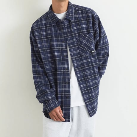 XLARGE | URBAN PLAID L/S SHIRT(NAVY)
