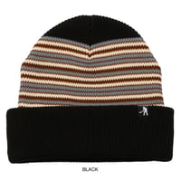 PASS~PORT | ORGANIC COTTON STRIPE BEANIE "BLACK"