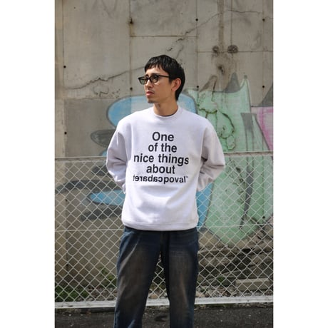 CABARET POVAL | Nice Things Crewneck(Ash Grey)