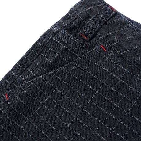 Butter Goods| Big Grid Denim Shorts (Black)