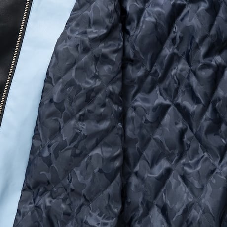 SPECIAL GUEST K.K.| Faux Leather Zip Jacket (Blue)