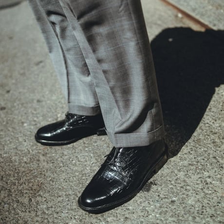 The Kenford Fineshoes | CLASSIC PLAIN TOE (BLACK CROCODILE/MANS)