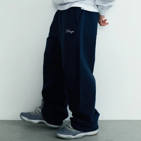 XLARGE | CURSIVE WIDE SWEAT PANTS(NAVY)