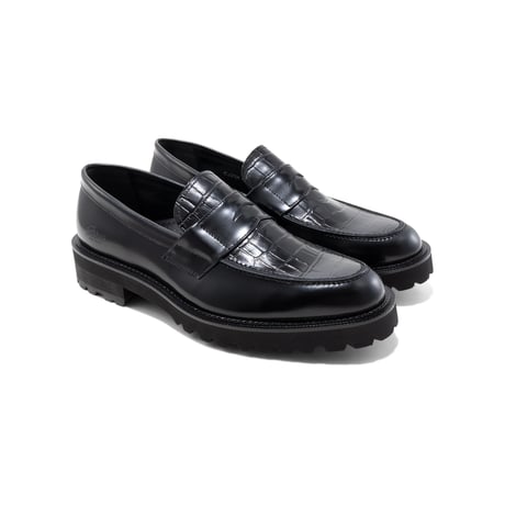 The Kenford Fineshoes |NEW CLASSIC COIN LOAFERS(MENS / BLACK BLACK CROCODILE)