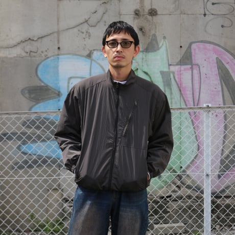 CABARET POVAL |Metallic Nylon Utility Jacket(Charcoal)