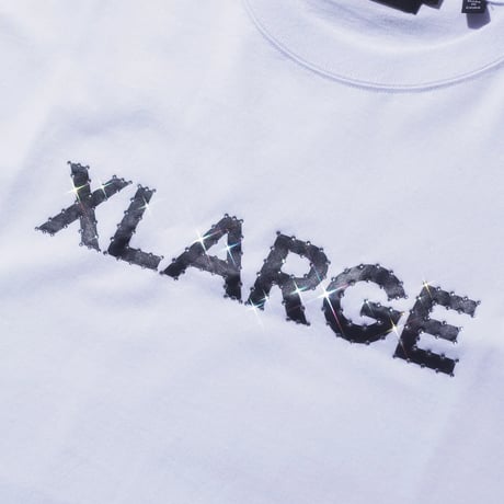 XLARGE | RHINESTONE LOGO S/S TEE(WHITE)