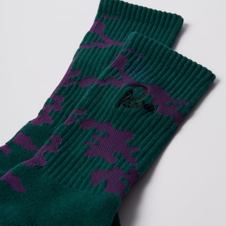 by Parra | Signature camo crew socks (Green)