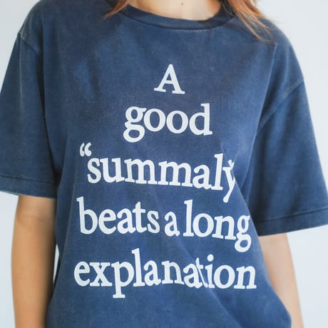Summaly | ”Words" Logo Tee - Unisex - (Washed Navy)