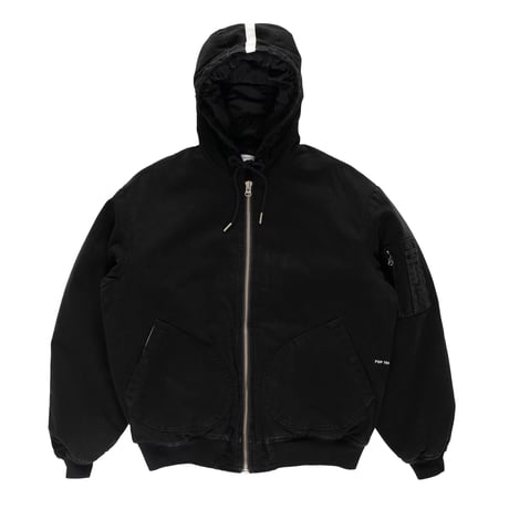 POP TRADING COMPANY / Hooded Flight Jacket (Black)