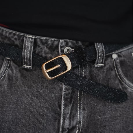 Dime / Dress Leather Belt (Shaggy Black)
