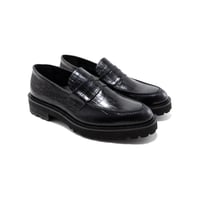 The Kenford Fineshoes | NEW CLASSIC COIN LOAFERS(MENS/BLACK CROCODILE)