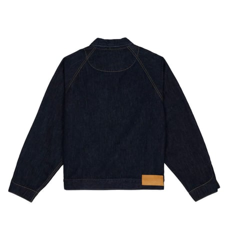 BRAIN DEAD | DENIM CROPPED ENGINEER JACKET (WASHED INDIGO)