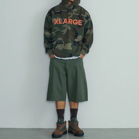 XLARGE | RHINESTONE PULLOVER HOODED SWEATSHIRT(CAMO)