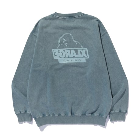 XLARGE | WASHED BACKSIDE OG CREWNECK SWEATSHIRT(BLUE)