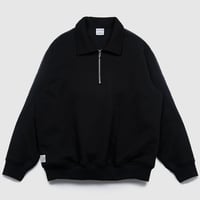 VICTORIA HK / YY QUILTED HALFZIP SWEATSHIRT (BLACK)