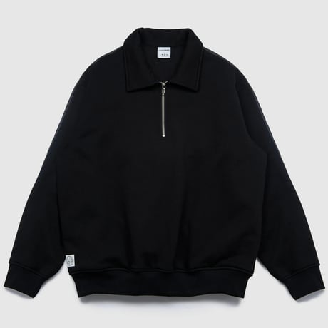VICTORIA HK / YY QUILTED HALFZIP SWEATSHIRT (BLACK)
