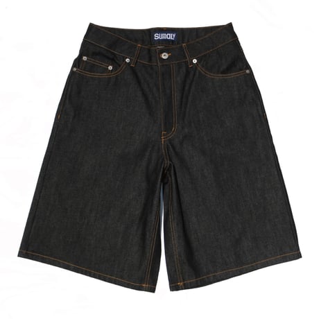 Summaly | "Words" Logo Denim Shorts- Unisex -(Indigo)