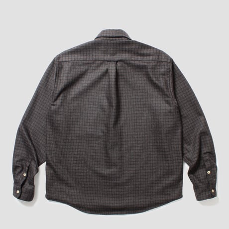 CABARET POVAL | Rewool Plaid L/S Shirt (Brown)