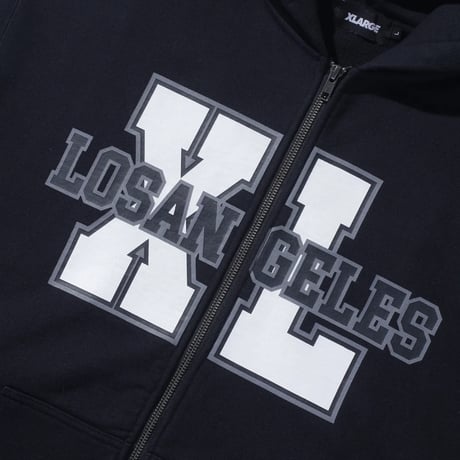XLARGE | VARSITY ZIP HOODED SWEATSHIRT(GREEN)