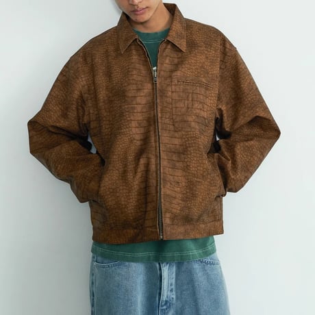 XLARGE | CROC SUEDE JACKET(BROWN)